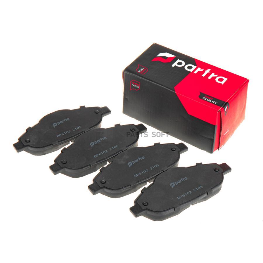 

PARTRA BP6102 Колодки тормозные дисковые PEUGEOT 308 07-/3008 09- передние 1шт