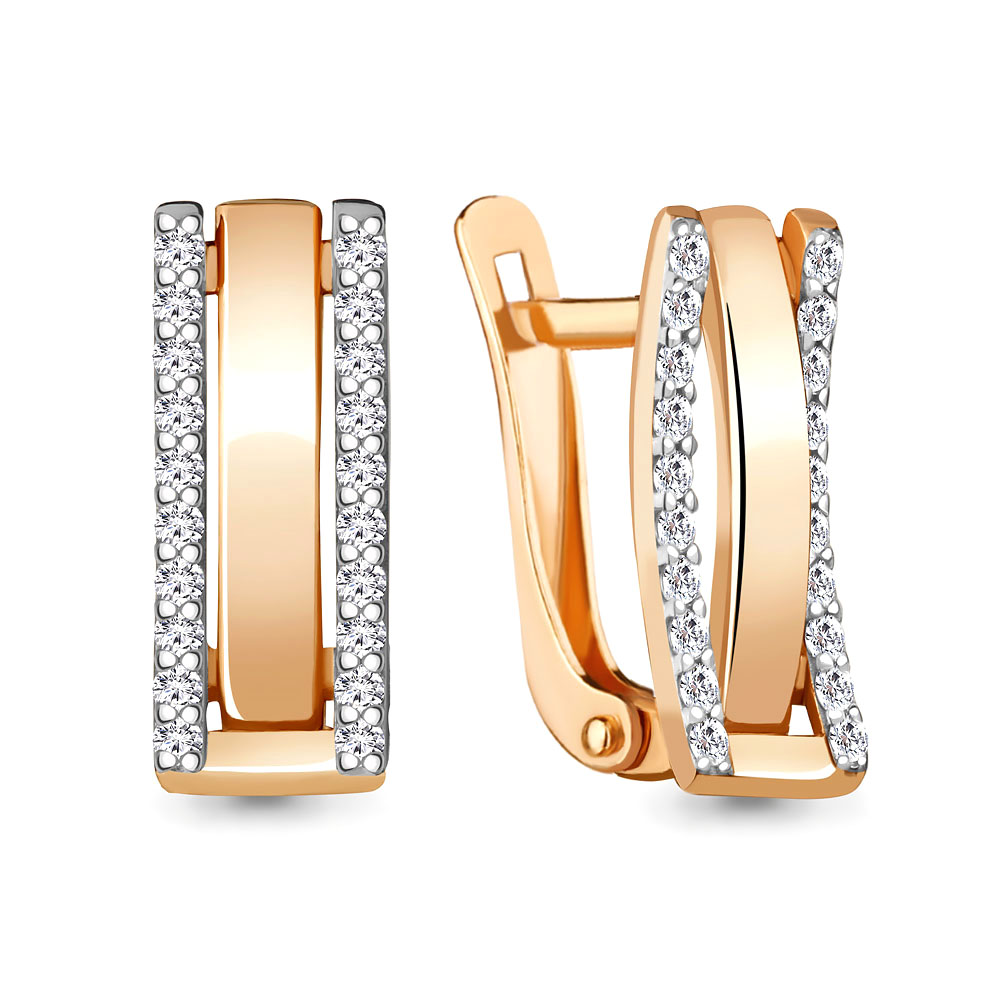 

Серьги из серебра с фианитом Aquamarine 48540А_925_з, 48540А_925_з