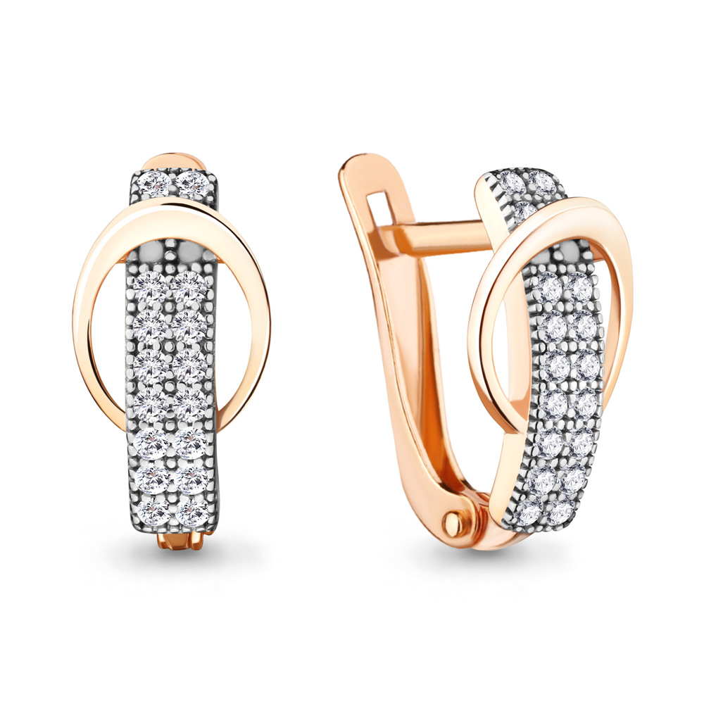 

Серьги из серебра с фианитом Aquamarine 48541А_925_з, 48541А_925_з