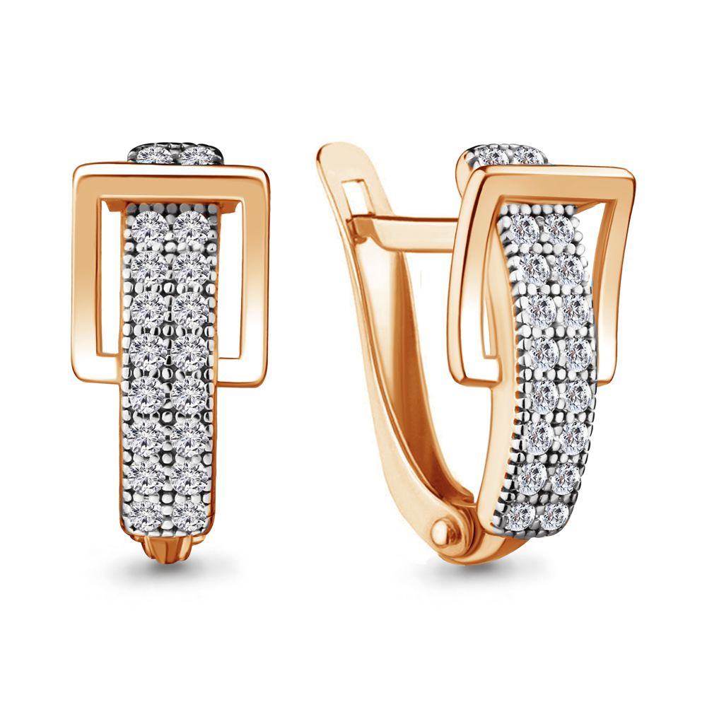 

Серьги из серебра с фианитом Aquamarine 48542А_925_з, 48542А_925_з