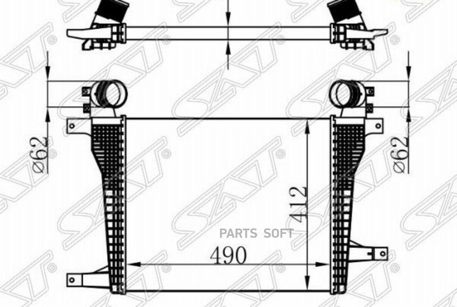 

SAT ST20874705 Радиатор интеркулера CHEVROLET CAPTIVA/OPEL ANTARA 2,2D 11- 1шт