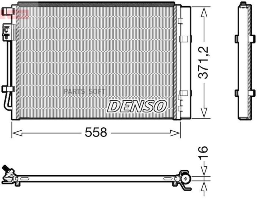 DENSO DCN41015 Радиатор кондиционера () 1шт