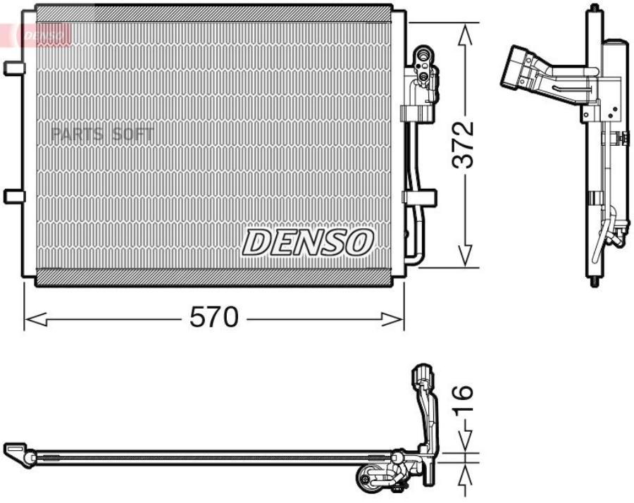 DENSO DCN44016 Радиатор кондиционера () 1шт