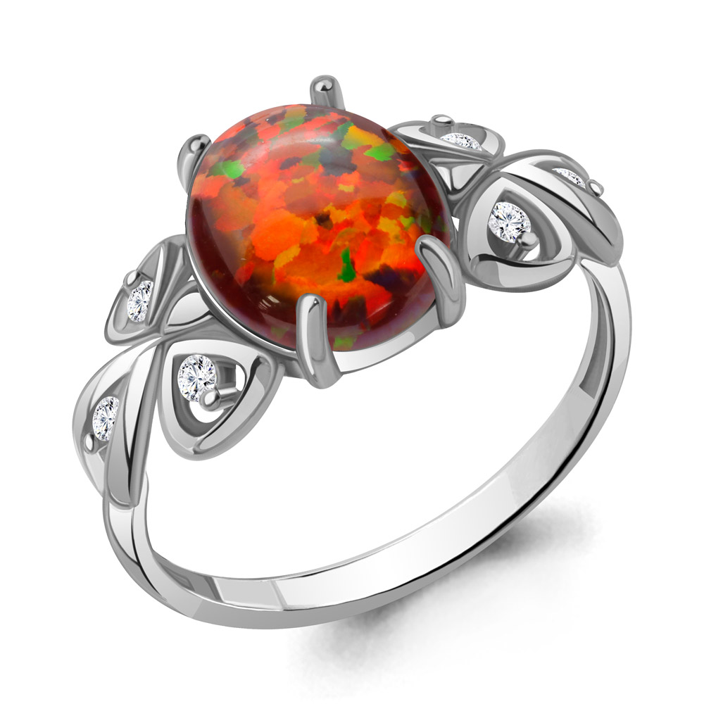 

Кольцо из серебра с опалом р. 20,5 Aquamarine 6577187А_925_р, 6577187А_925_р