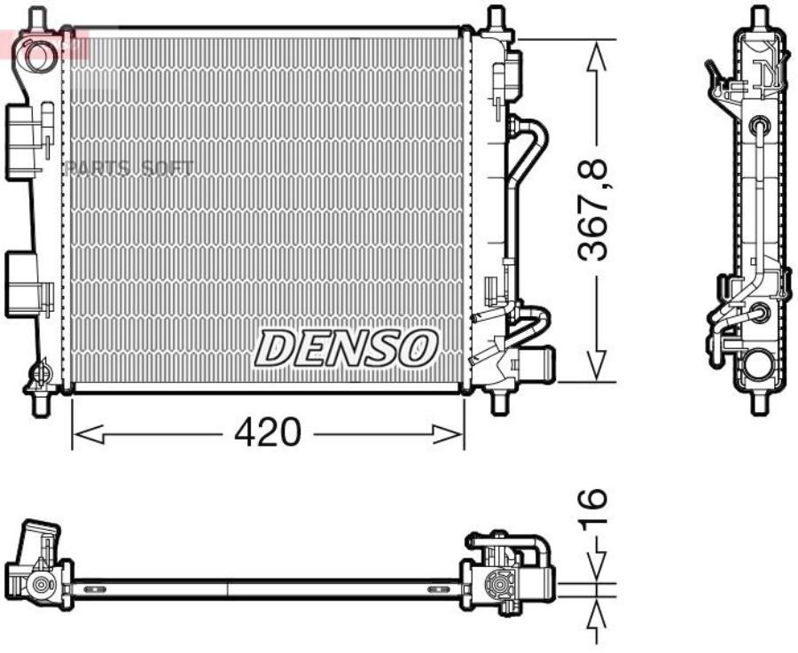 DENSO DRM41018 Радиатор () 1шт