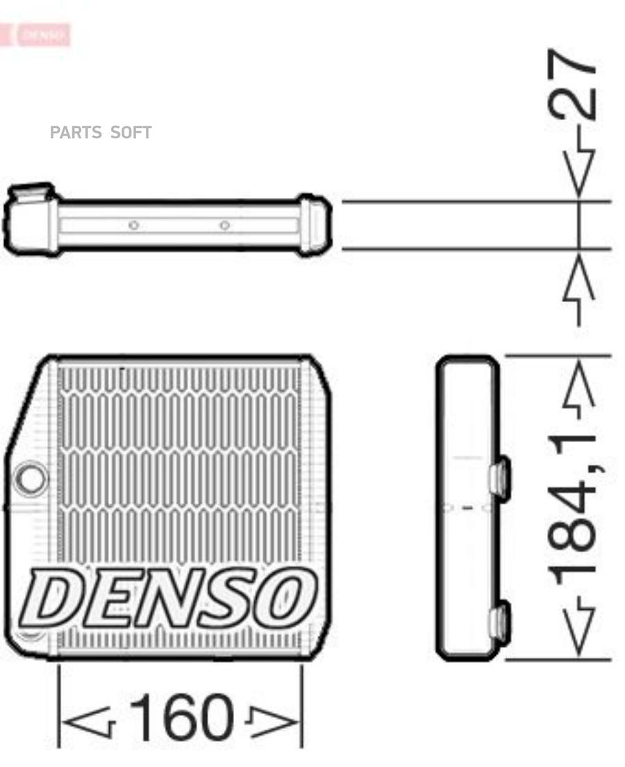 

DENSO DRR09076 Радиатор печки () 1шт
