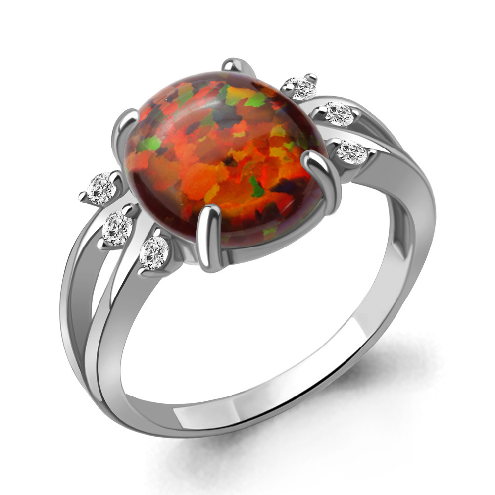 

Кольцо из серебра с опалом р.  Aquamarine 6577287А_925_р, 6577287А_925_р