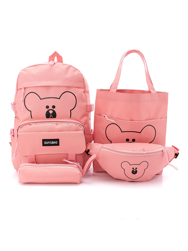 Комплект школьный с рюкзаком Casual Wear 4 предмета guiyubag-bear-pink 1580₽