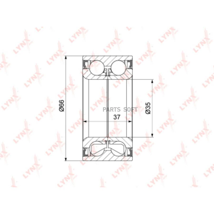 

LYNXAUTO WB1375 Комплект подшипника ступицы колеса | перед |