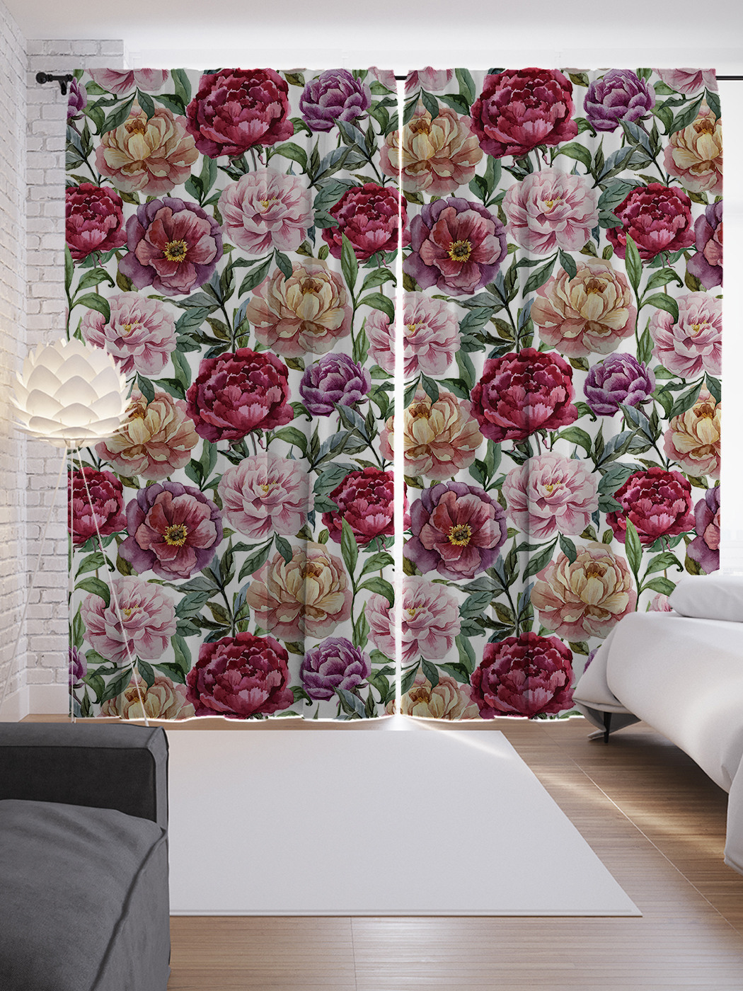 

Шторы JoyArty с фотопечатью "Огромные бутоны роз" из сатена, 290х265 см, Огромные бутоны роз