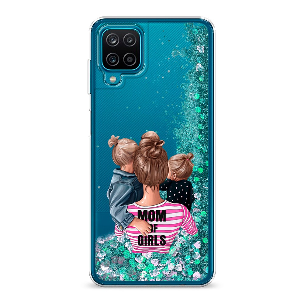 

Жидкий чехол с блестками "Mom of Girls" на Samsung Galaxy A12, 2101695-1