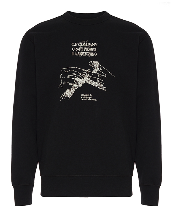 

Свитшот мужской C.P. COMPANY 11CMSS355A черный L, 11CMSS355A
