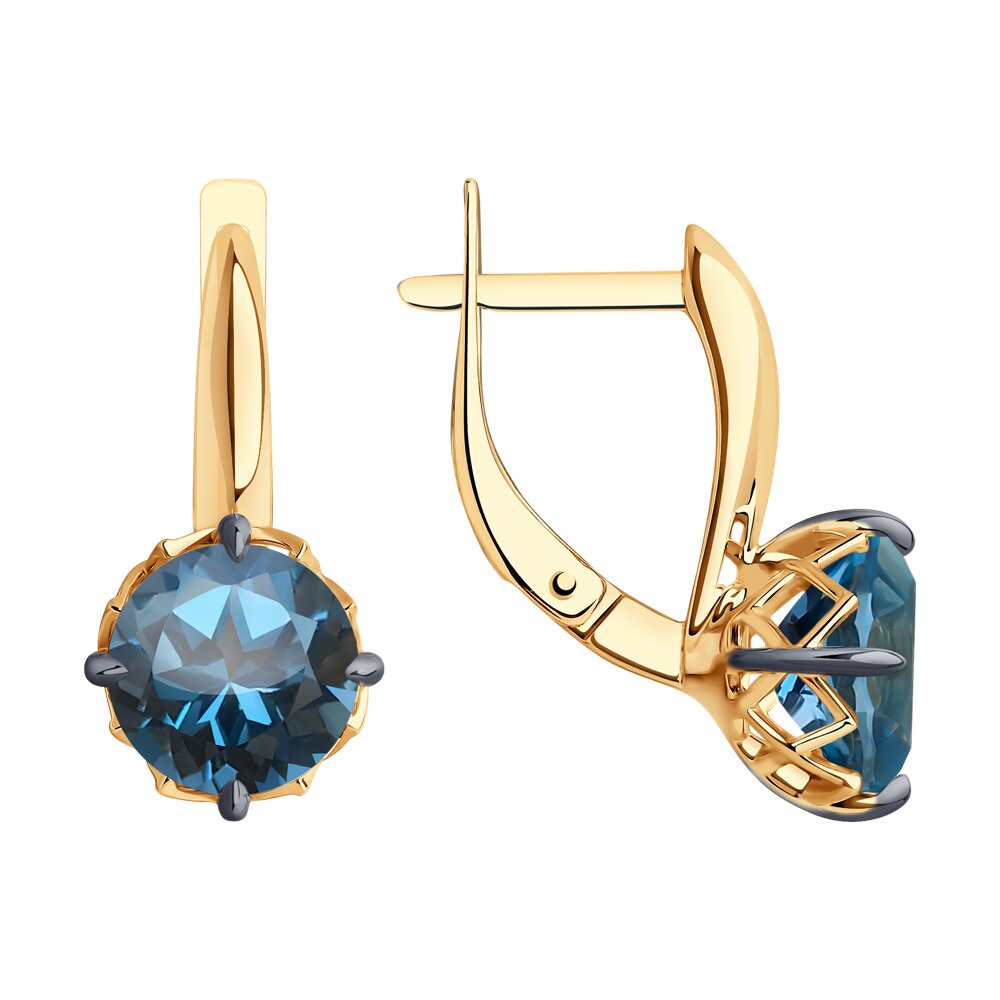 

Серьги из красного золота Diamant 51-320-01763-2, топаз, 51-320-01763-2