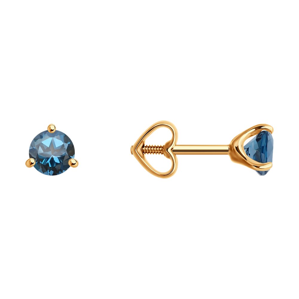 

Серьги из красного золота Diamant 51-322-01944-3, топаз, 51-322-01944-3