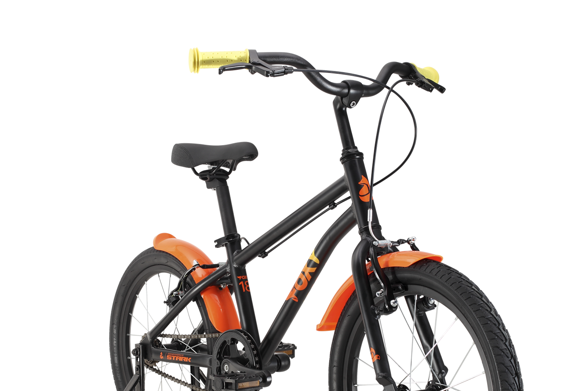 Велосипед Stark, 22 Foxy Boy, 18 чёрный-оранжевый-желтый