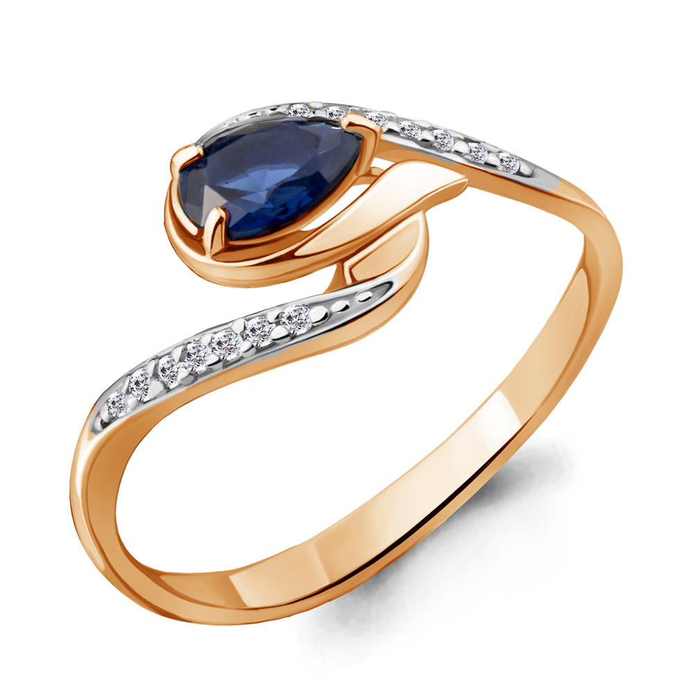 

Кольцо из серебра с сапфиром р. 17 Aquamarine 65781Б_925_з, 65781Б_925_з