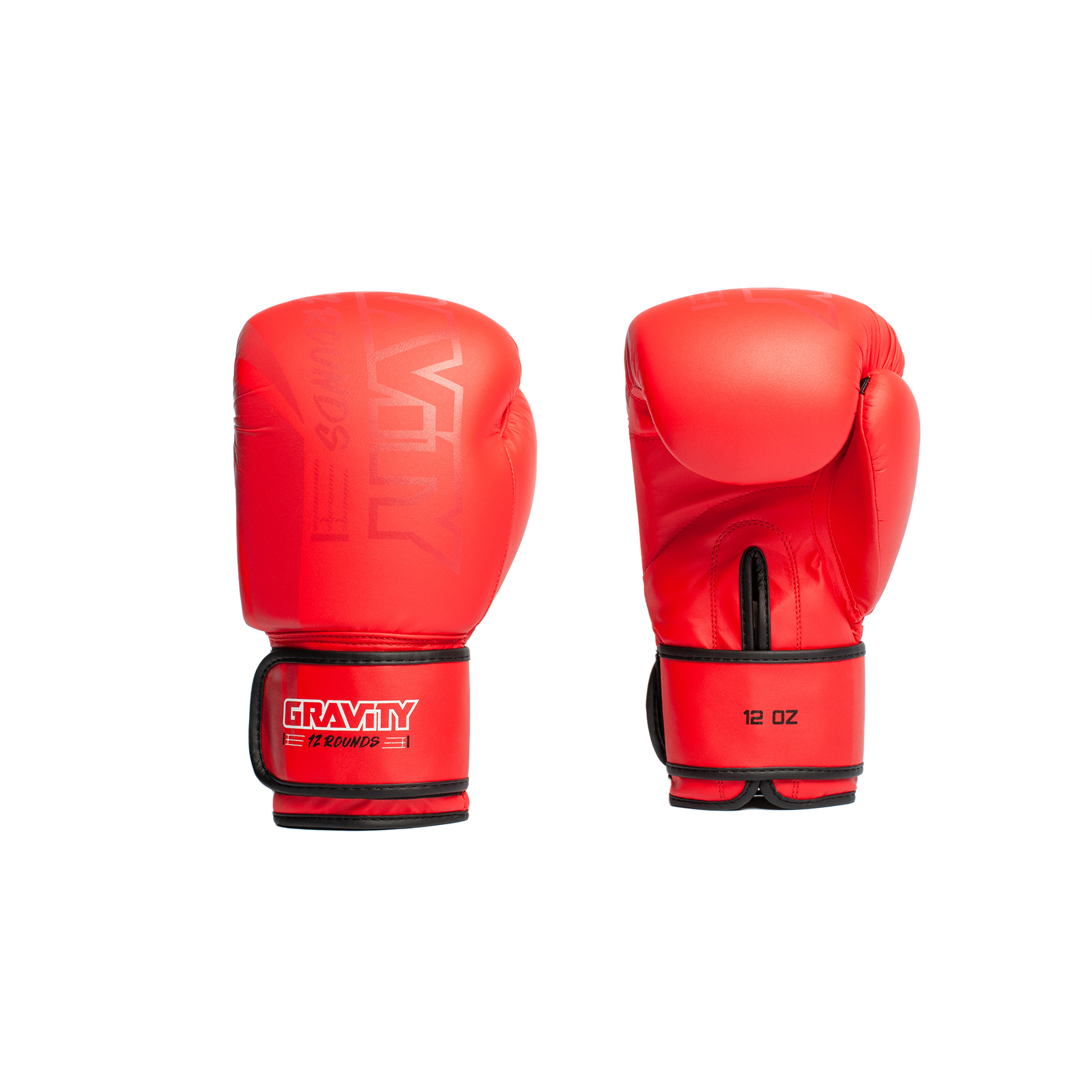 Перчатки для бокса FORCE Gravity, искуственная кожа, красные, 8 унций