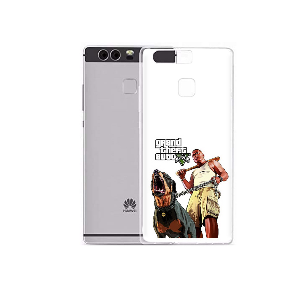 

Чехол MyPads Tocco для Huawei P9 Plus GTA грозная собака (PT31455.54.18), Прозрачный, Tocco