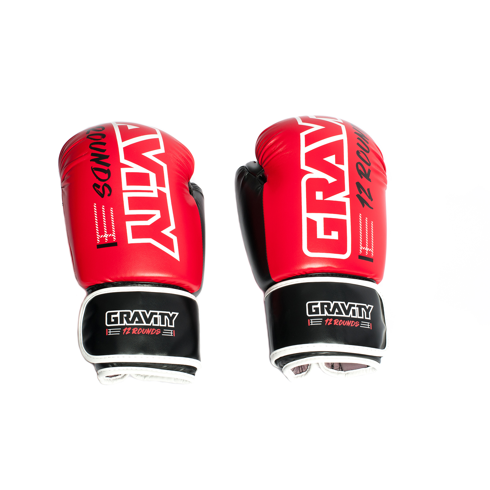 Перчатки для бокса Gravity, искуственная кожа, красные, 10 унций