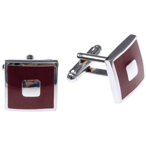 Запонки из бижутерного сплава с ювелирным стеклом WowMan Accessories WMA0074SBR