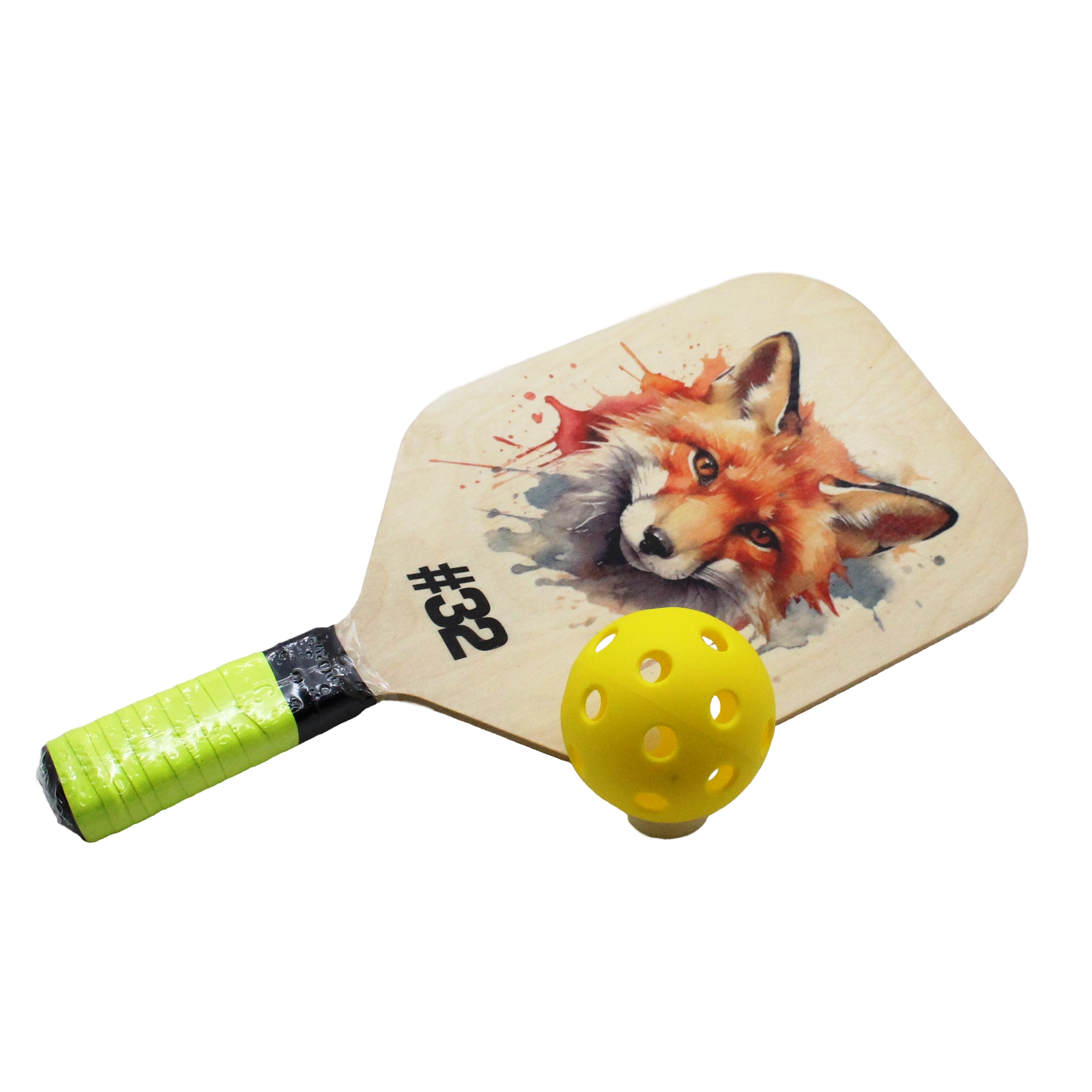 

Набор для игры в пиклбол BORR SPORT ракетка Лиса 32 + мяч, #32