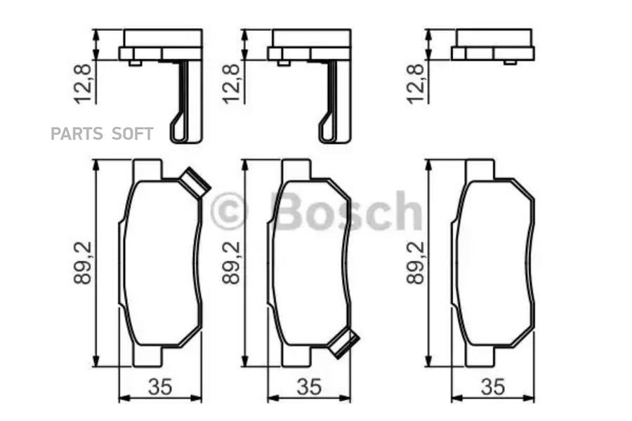 

Тормозные колодки Bosch дисковые 986495256