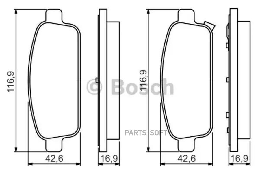 

Комплект тормозных колодок BOSCH 0986495259