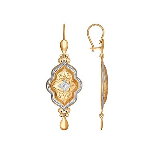 Серьги подвески  из красного золота SOKOLOV 027417