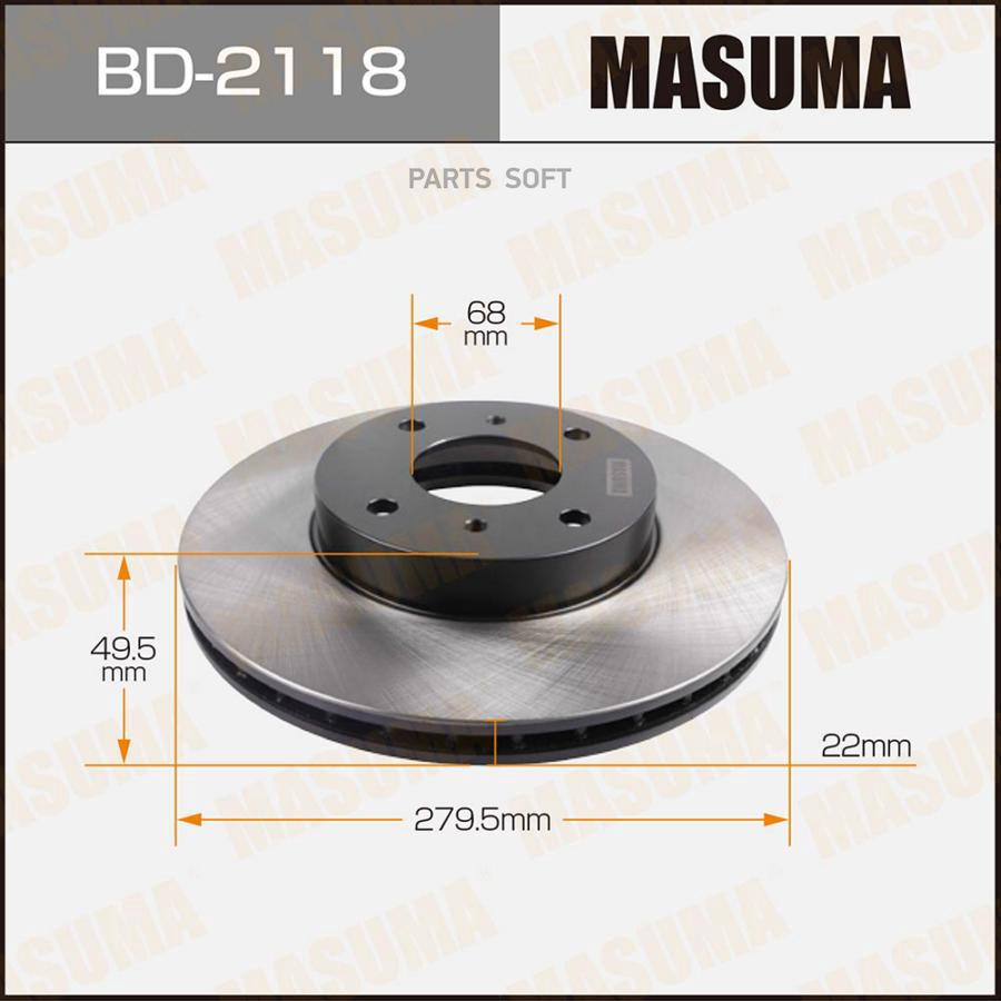 

Тормозной диск Masuma BD2118
