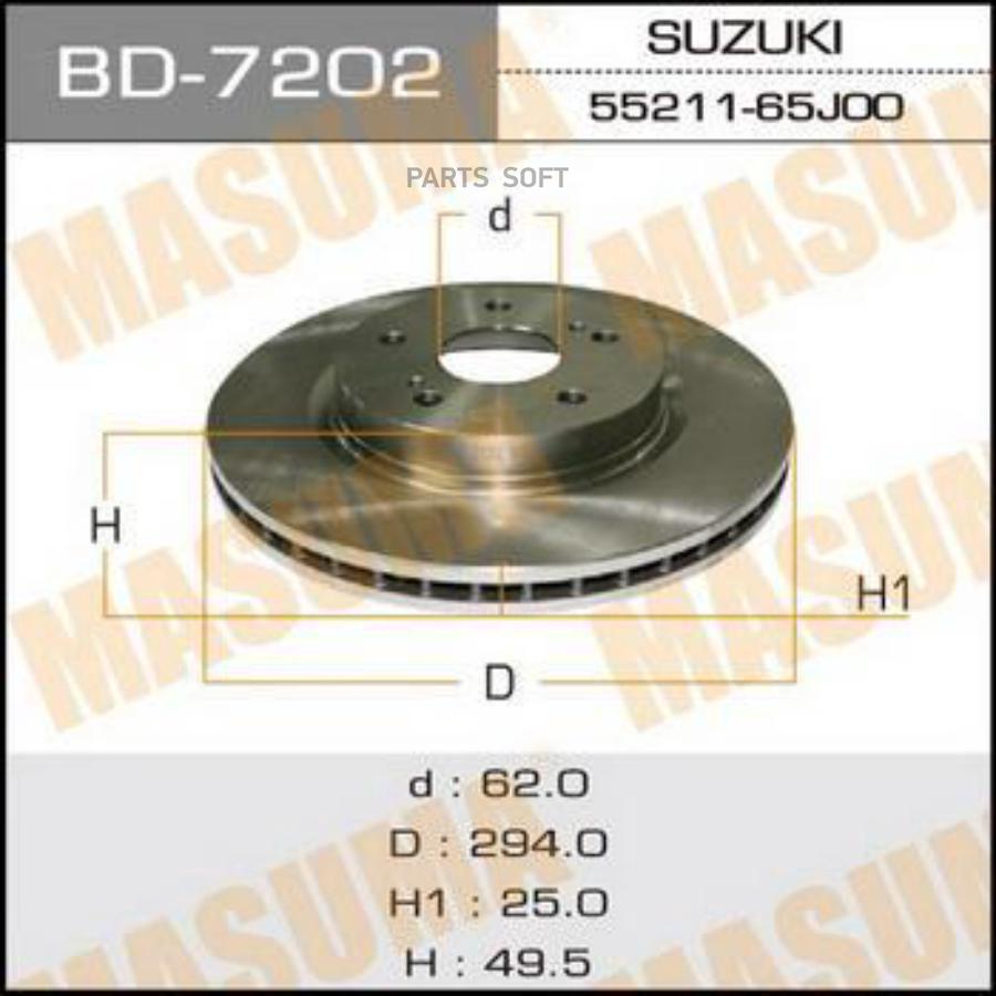 

Тормозной диск Masuma BD7202