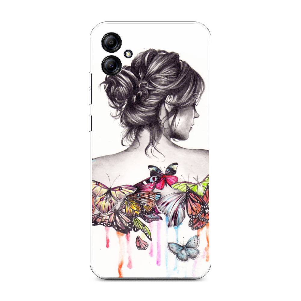 

Чехол Awog на Samsung Galaxy A04e "Девушка с бабочками", Коричневый, 2107650-10
