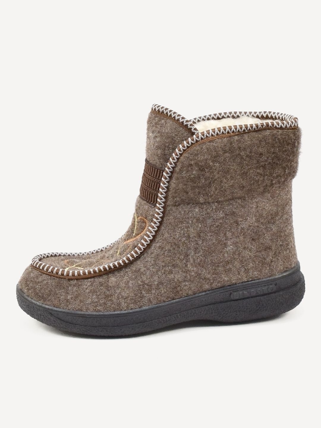 Валенки женские Linesto 11023 коричневые 40 RU