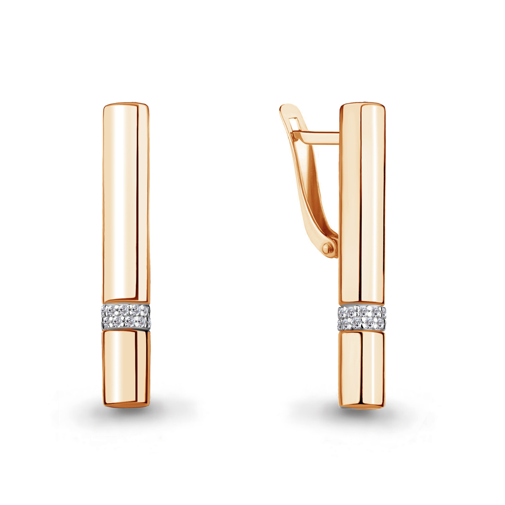 

Серьги из серебра с фианитом Aquamarine 48567А_925_з, 48567А_925_з