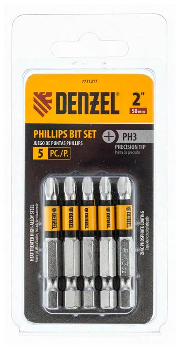 

Набор Бит, Ph3x2", 5 Шт.// Denzel Denzel арт. 7711317