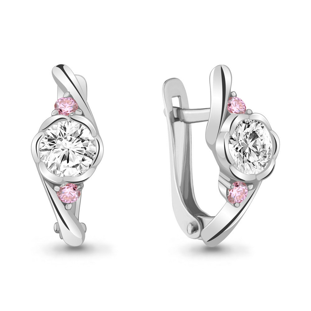 

Серьги из серебра с фианитом Aquamarine 48574АВ_925_р, 48574АВ_925_р