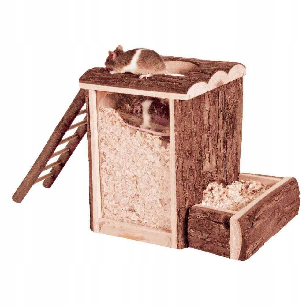 Домик для мышей и хомяков TRIXIE с лестницей дерево 16х20х20см