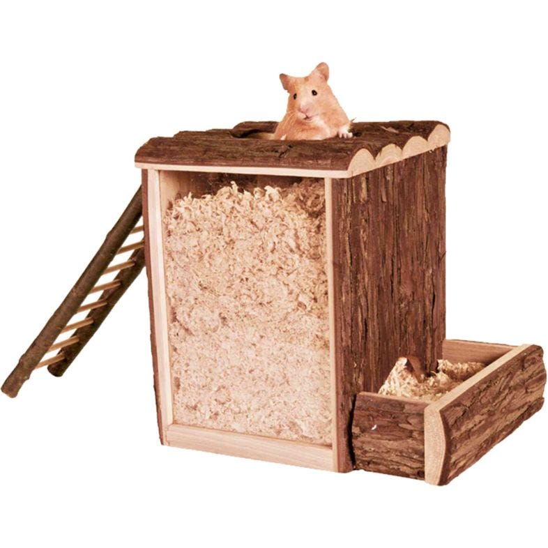 Домик для мышей и хомяков TRIXIE с лестницей дерево 20х24х25см