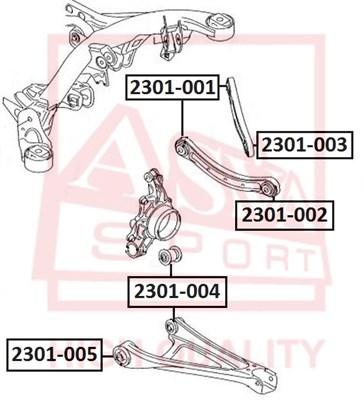 

Сайлентблок ASVA 2301-005