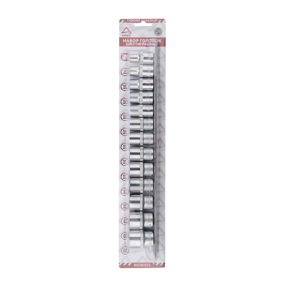 

Набор Головок 1/2" 6-И Гр. 13 Шт. На Планке Arnezi R0381013 ARNEZI арт. R0381013
