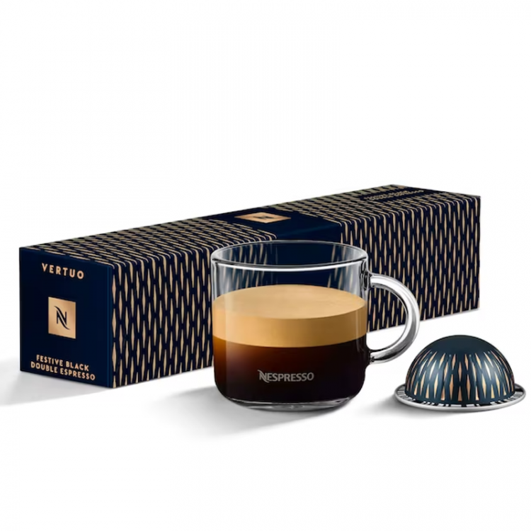 Кофе в капсулах NESPRESSO Vertuo Festive Black Espresso, 7 Intensity, 10 шт