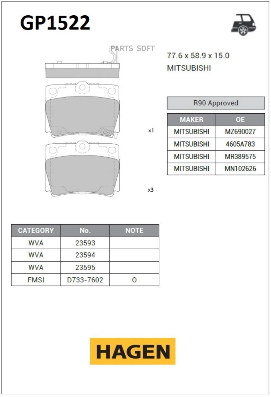 

Тормозные колодки Sangsin brake GP1522