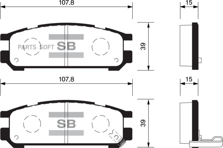 

Тормозные колодки Sangsin brake SP1537