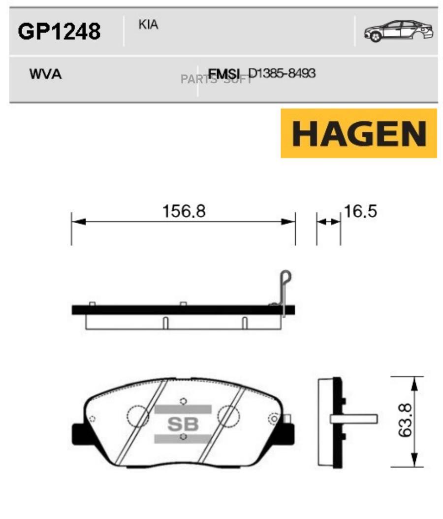 

Тормозные колодки Sangsin brake GP1248