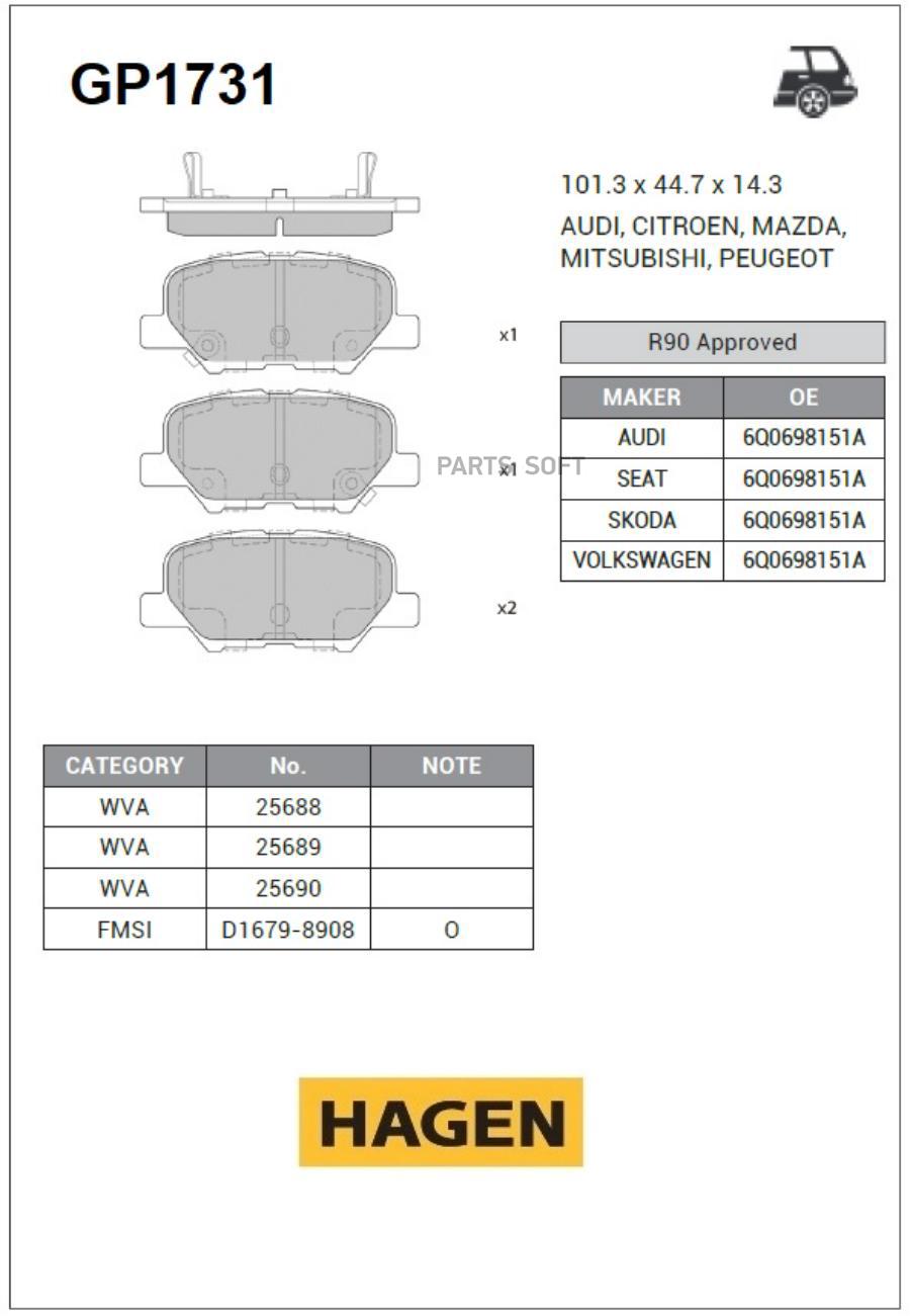 

Тормозные колодки Sangsin brake GP1731