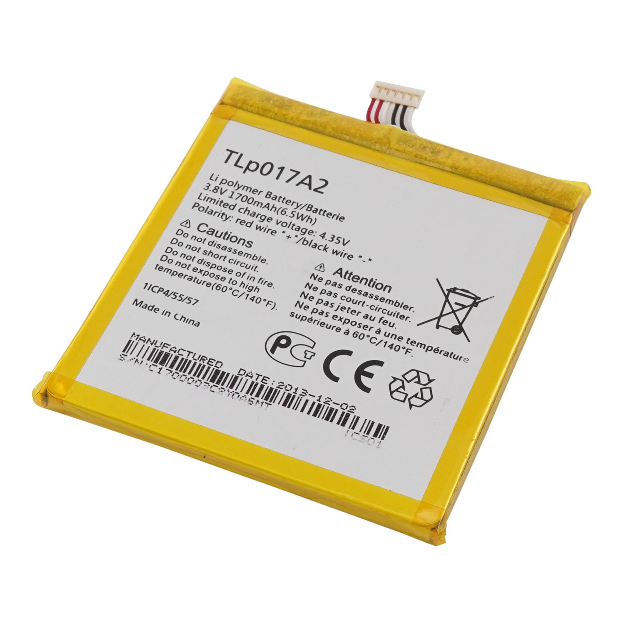 

Аккумулятор для телефона Alcatel (TLP017A2) 6012X, 6014X, 6016X, TLP017A1