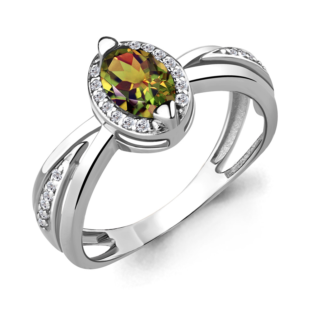 

Кольцо из серебра с султанитом р. 18 Aquamarine 6578219А_925_р, 6578219А_925_р