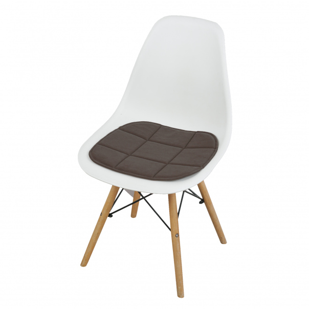 фото Подушка на стул из микровелюра chiedocover, 38х39, коричневая