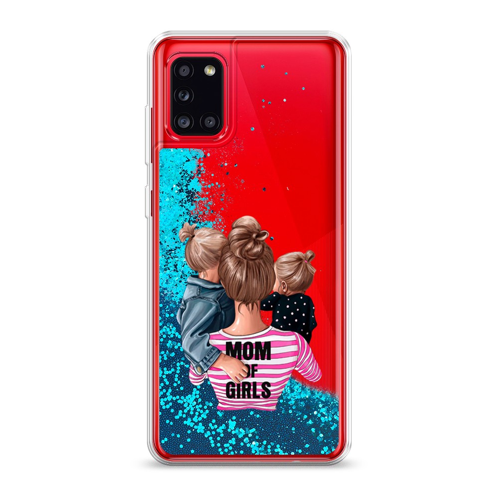 

Жидкий чехол с блестками "Mom of Girls" на Samsung Galaxy A31, 2100393-1