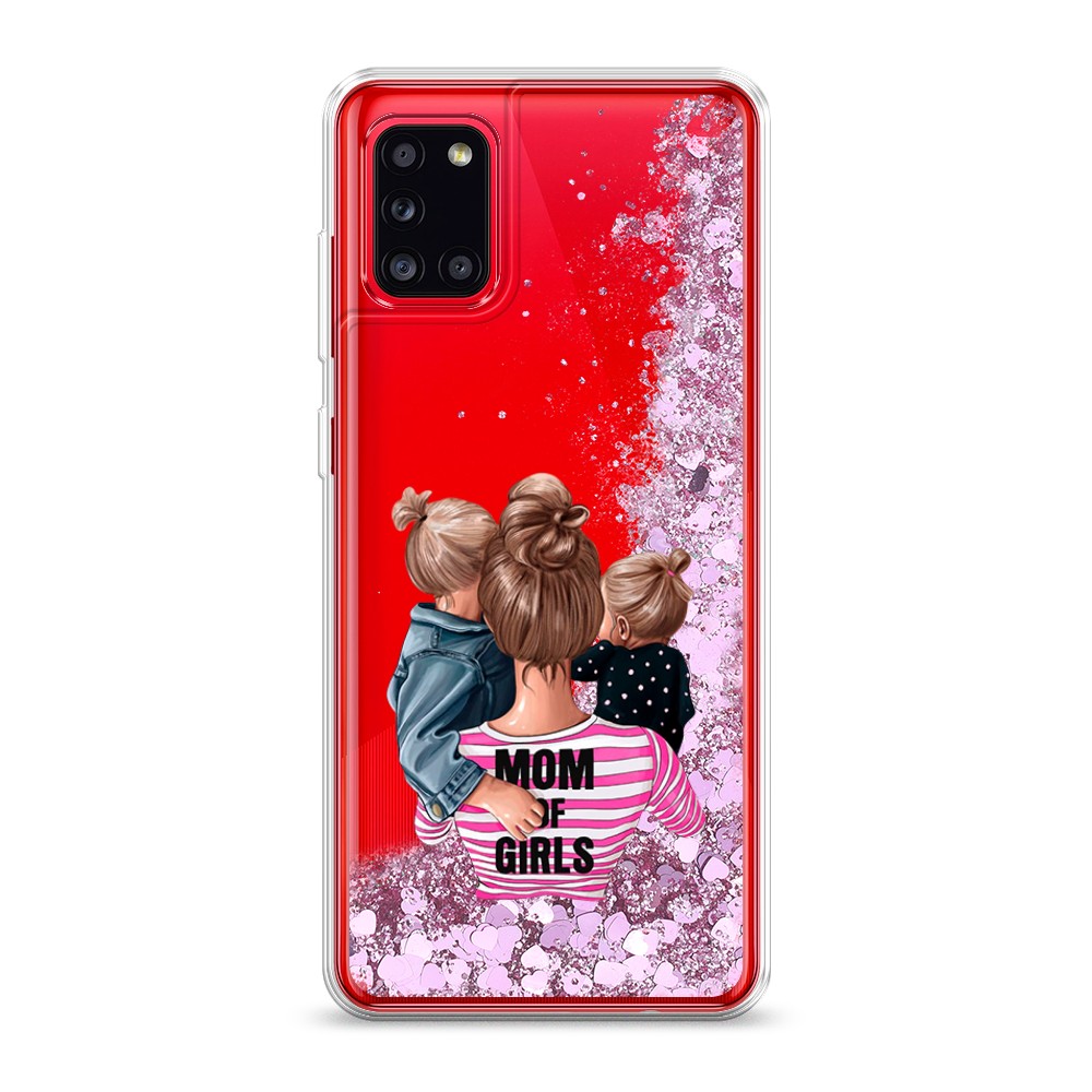 

Жидкий чехол с блестками "Mom of Girls" на Samsung Galaxy A31