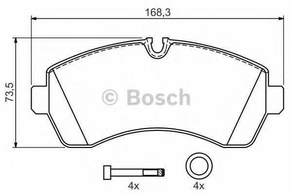 

Колодки Дисковые П. Mb Sprinter 509Cdi-518Cdi, Vw Crafter 50 2.5Tdi 0 986 494 194 =1243 00